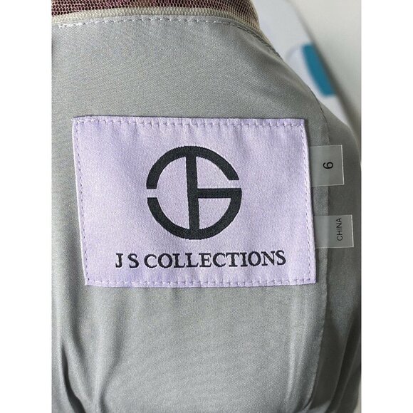 NWT JS Collections Womens 6 Short Sleeve Lace Purp - Picture 7 of 10